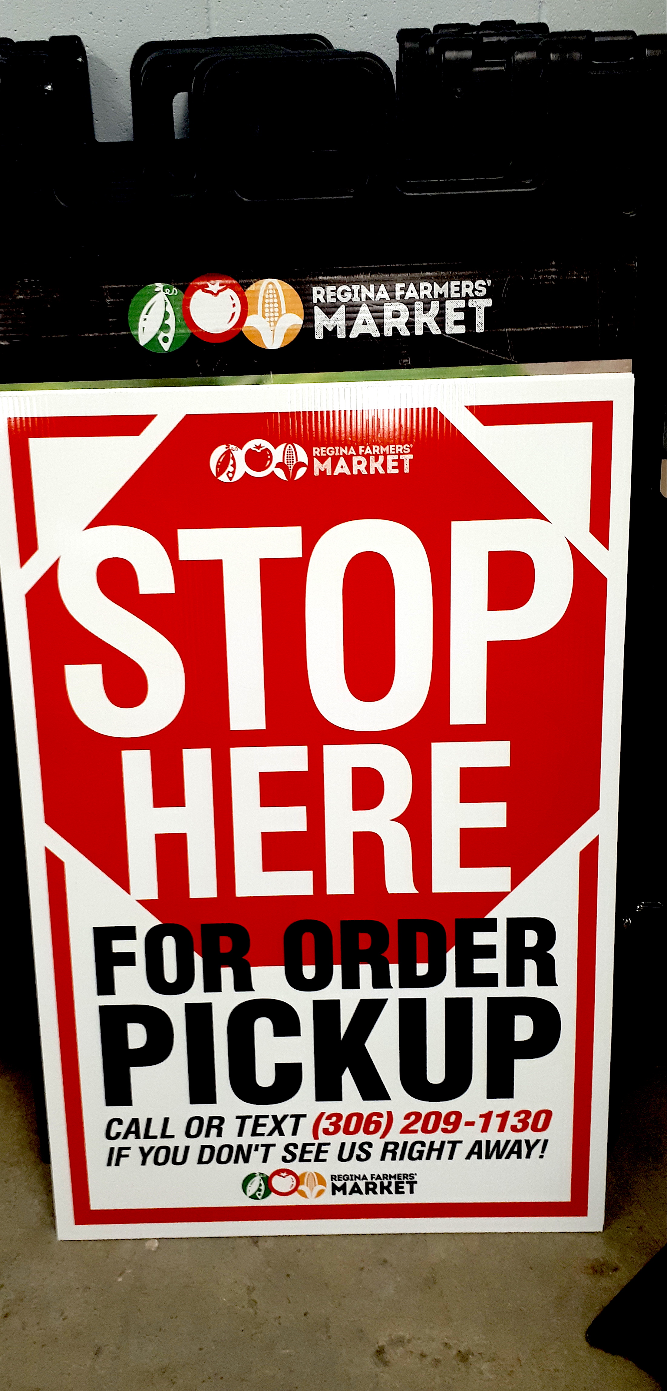 Stop Here Signage