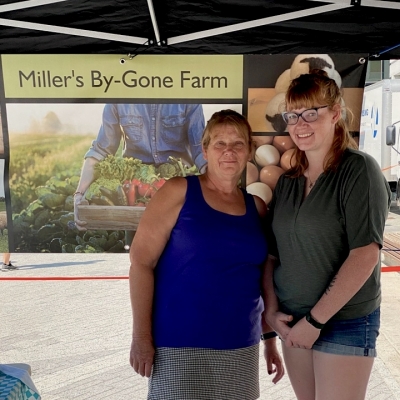 Pam and Rebecca at the Market 