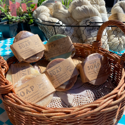 Soap + Yarn + Bedding Plants 